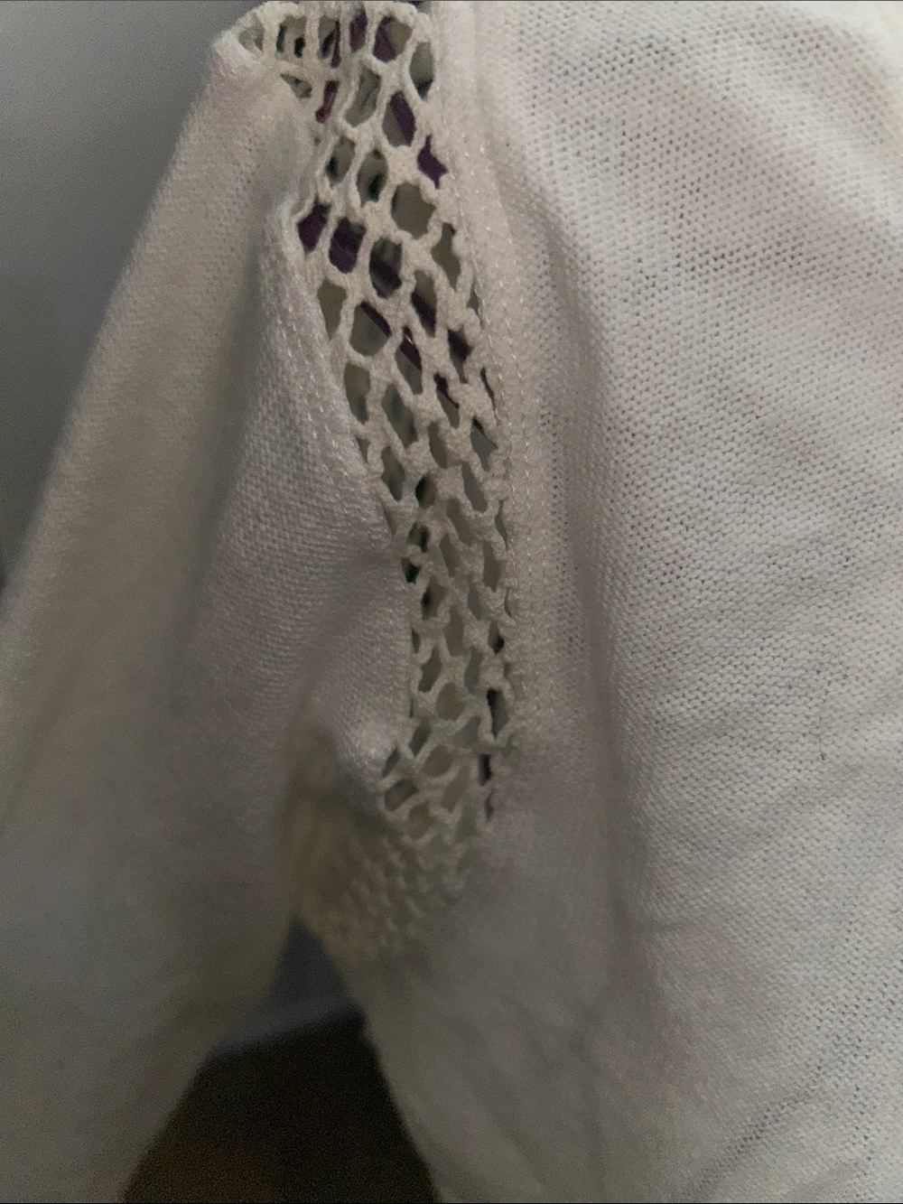 Free People Cream 'Keep Going' Crochet Trim Long Sleeve Top - Picture 5 of 6